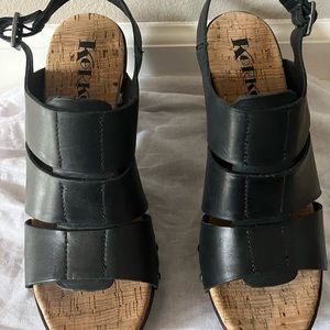 Black platform heels